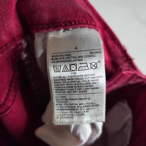 Old Navy Burgundy Super Skinny High Rise Jeans Size 4 - Picture 7 of 8